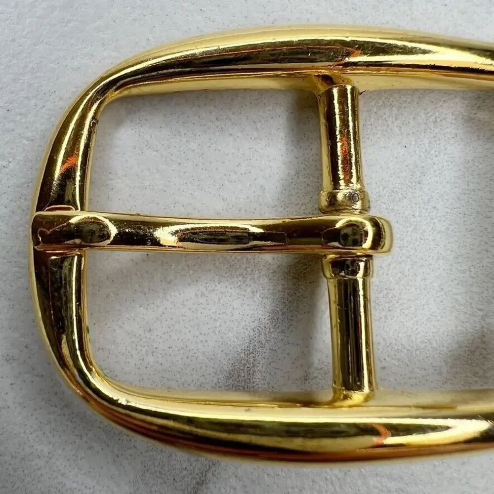 Vintage Gold Tone Simple Basic Belt Buckle for up to 1 Inch Belt
